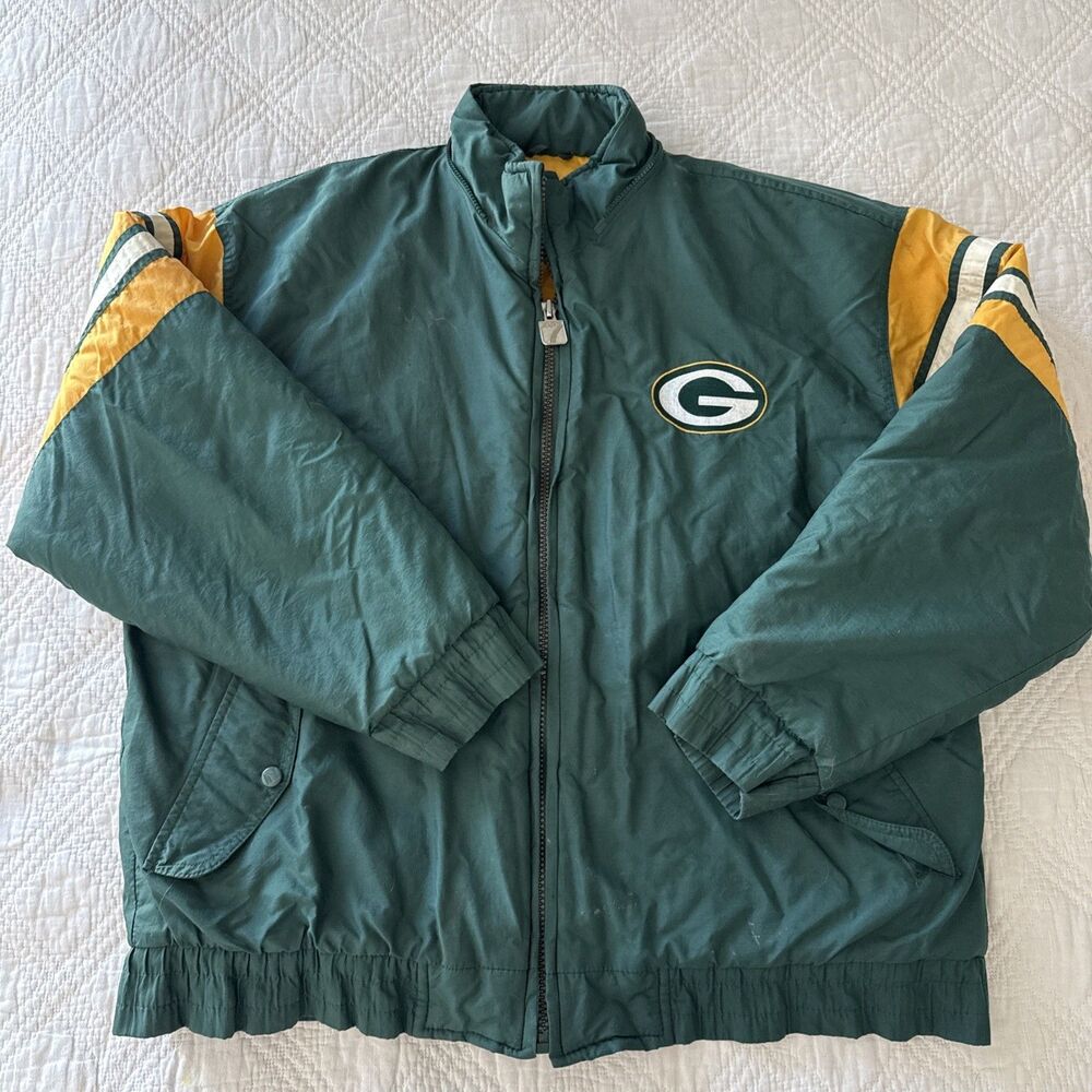 Vintage Green Bay Packers Coat Logo 7 90s -Size XL